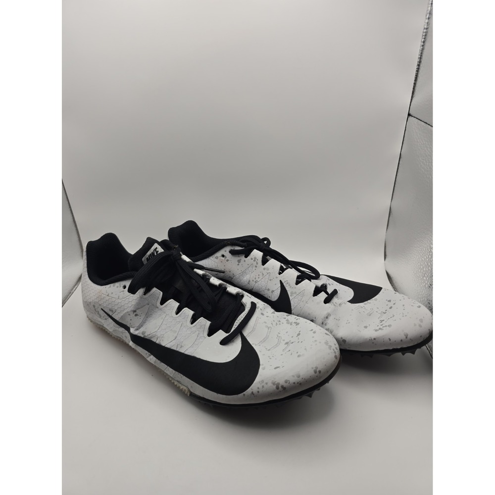 Nike Zoom Rival Men's White Black Track Field Spikes Cleats US Size 11.5